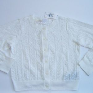 NWT Baby Gap Girl's Cream Cardigan Sweater 5YRS